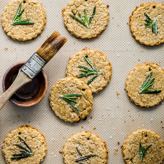 Stilton Oat Crackers w Honey Glaze - Recipe photo by rhubarbandcod