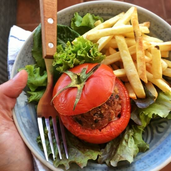 Meatball Stuffed Tomatoes - Recipe photo by June-dArville
