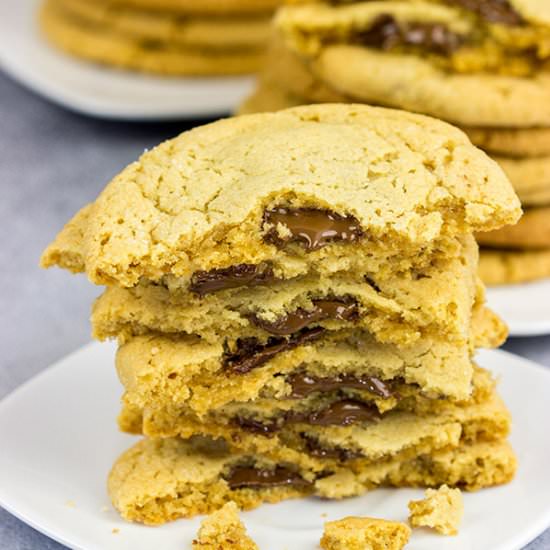 Chocolate Stuffed PB Cookies - Recipe photo by spicedblog