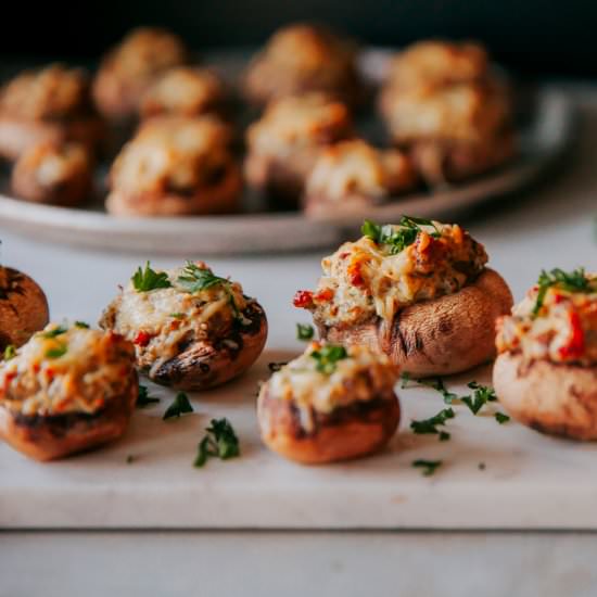 Sausage & Cheese Stuffed Mushrooms - Recipe photo by ayokitchen