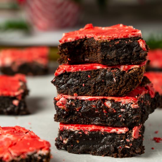 Peppermint Crunch Brownies - Recipe photo by sipandspice