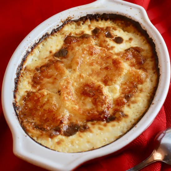 Easy Parmesan Potatoes Au Gratin - Recipe photo by Grits and Pinecones