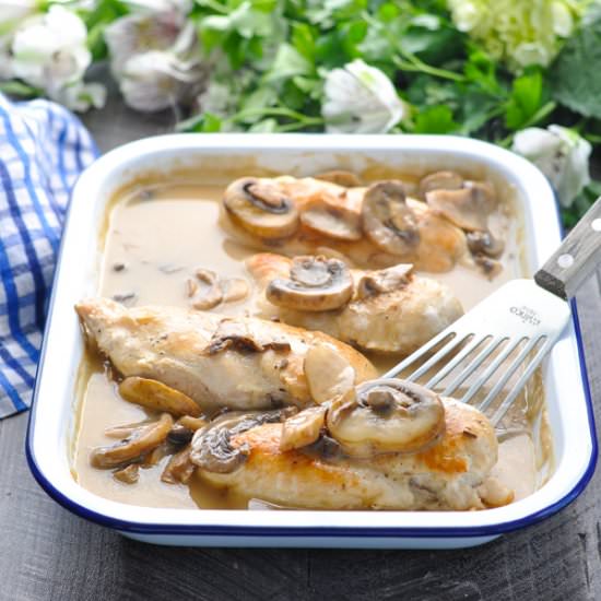 4-Ingredient Chicken Mushroom Sauce - Recipe photo by The Seasoned Mom