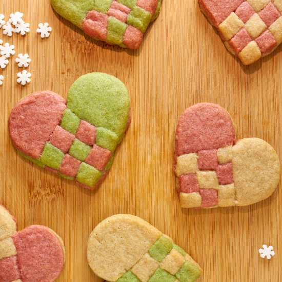 "Woven" Heart Cookies - Recipe photo by In Carinas Kitchen