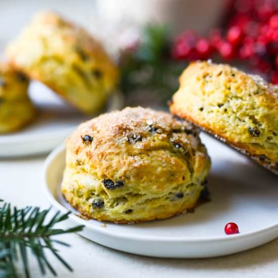 Orange Currant Breakfast Scones - Recipe photo by garlic and zest