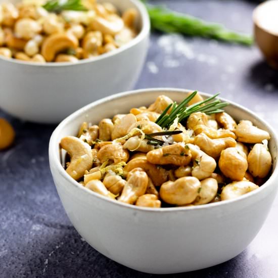Rosemary Lemon Cashews - Recipe photo by joeats