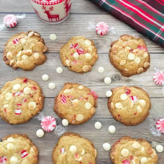 Peppermint White Chocolate Cookies - Recipe photo by Thedizzycook