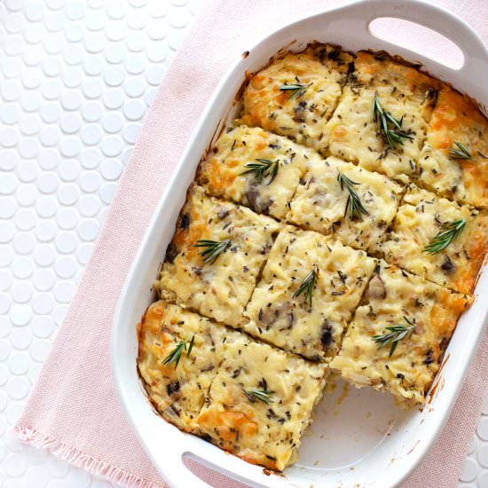 Rosemary Hashbrown Casserole - Recipe photo by abeautifulmessblog