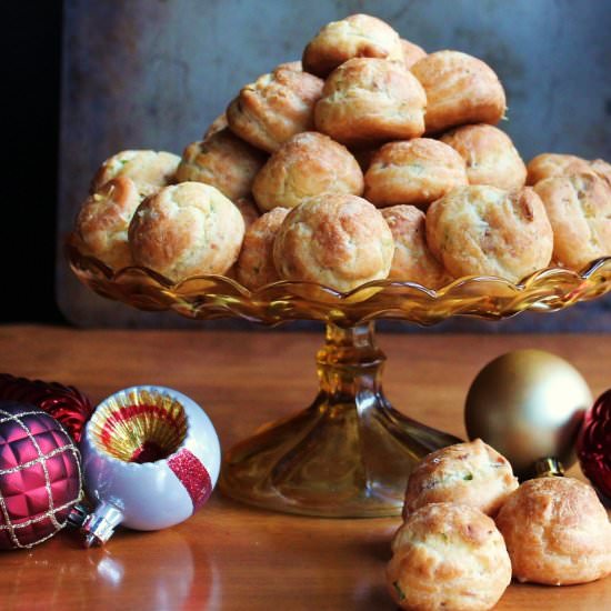 Bacon Gruyère Gougères - Recipe photo by TwoBitTart