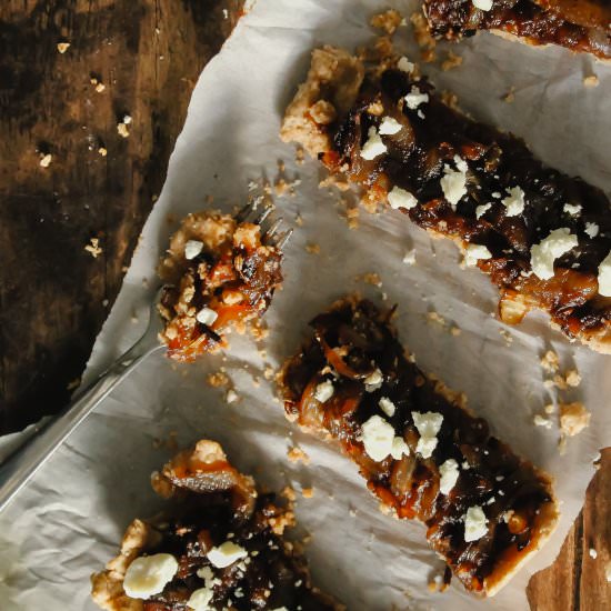 Caramelized Onion Tart - Recipe photo by pageandplate