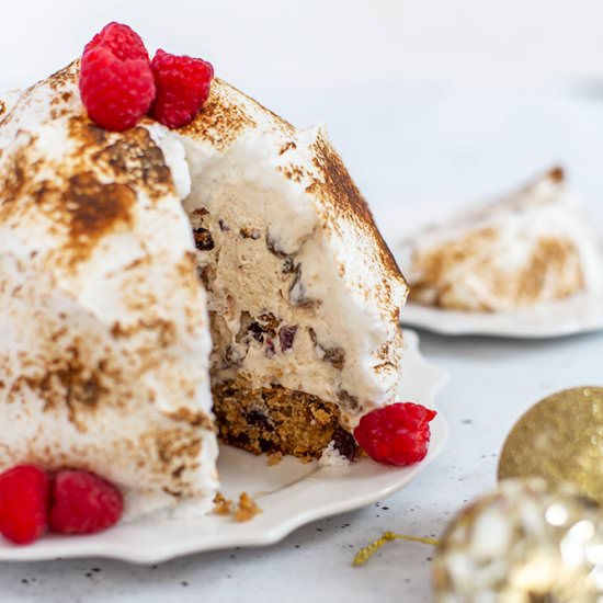 Christmas Pudding Bombe Alaska - Recipe photo by spicyicecream