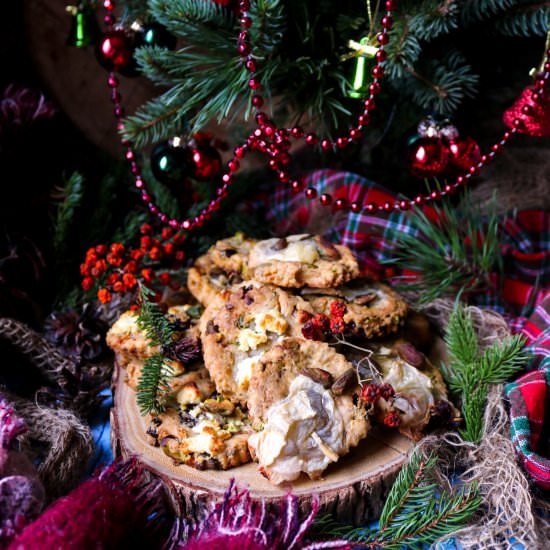 Cheddar Pistachio Cranberry Biscuit - Recipe photo by havocinthekitchen