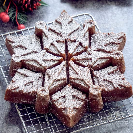 Holiday Bundt Snowflake Cake - Recipe photo by Healthy Taste Of Life