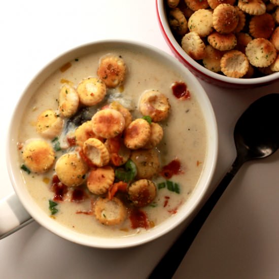 Homemade New England Clam Chowder - Recipe photo by mercmarket