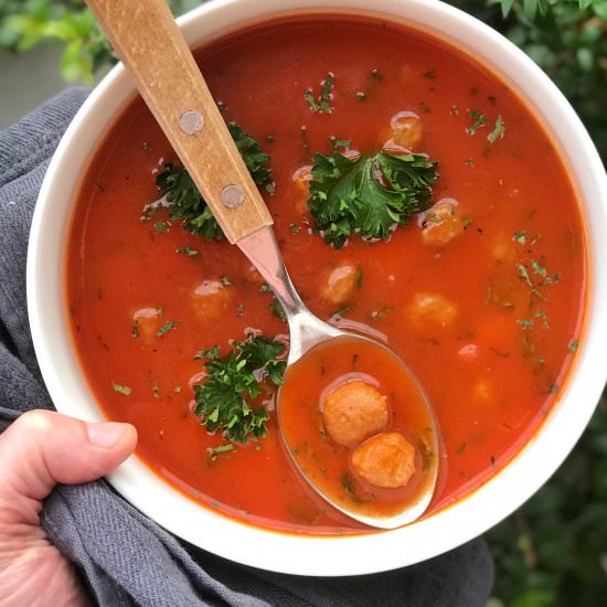 Tomato Meatball Soup - Recipe photo by June-dArville