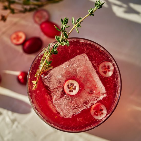 Cranberry Thyme Shrub - Recipe photo by proportionalplate