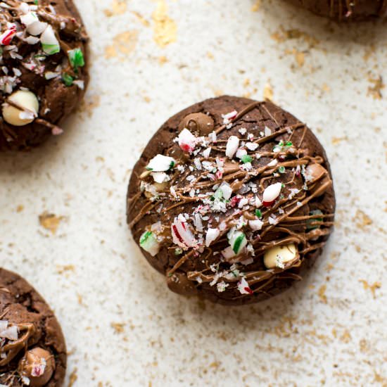 Peppermint Brownie Cookies - Recipe photo by saltandlavender