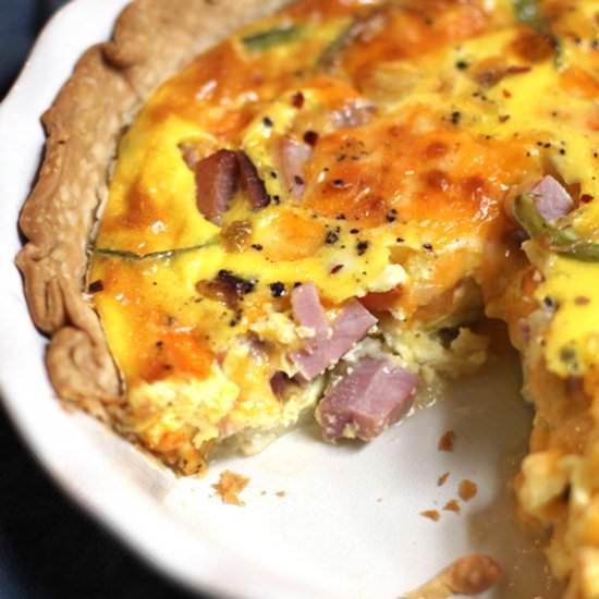 Ham and Cheese Quiche - Recipe photo by suebeehomemaker