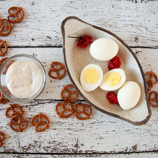 Carolina Reaper Spicy Pickled Eggs - Recipe photo by ramshacklepantry