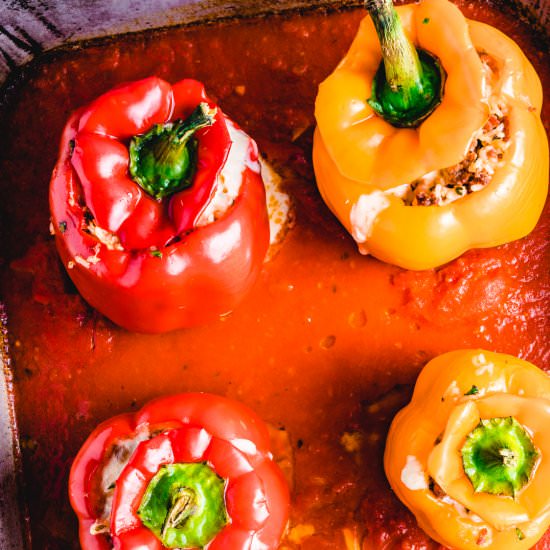 Italian Stuffed Peppers - Recipe photo by sipandfeast