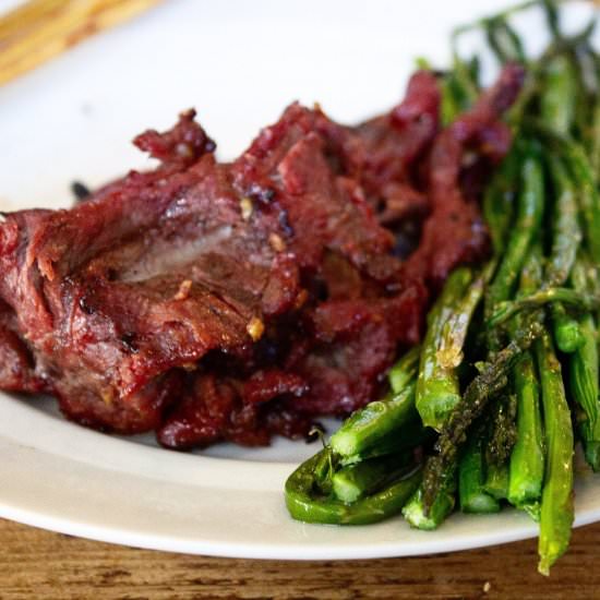 Smoked Skirt Steak Skewers - Recipe photo by SmokedMeatSunday