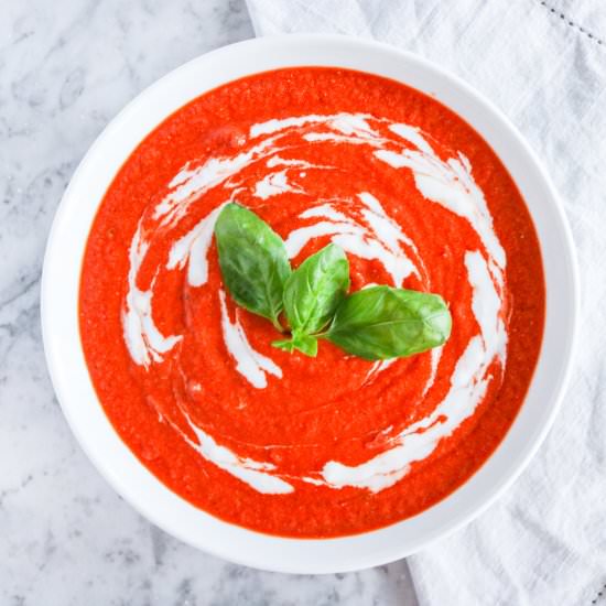 Healthy Tomato Bisque - Recipe photo by NOMasteKitchen