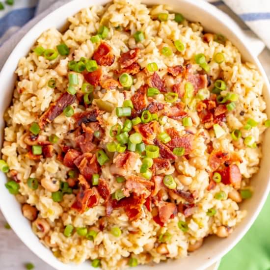 Easy one-pot Hoppin' John - Recipe photo by Family Food on the Table
