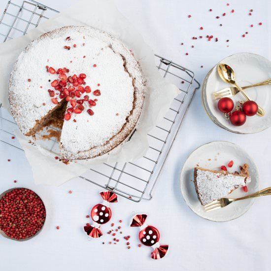 Red Peppercorn And Pomegranate Cake - Recipe photo by Katerinaskouzina
