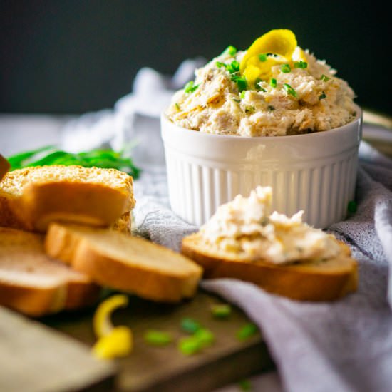 Herbed Smoked Trout Spread - Recipe photo by Burrata and Bubbles