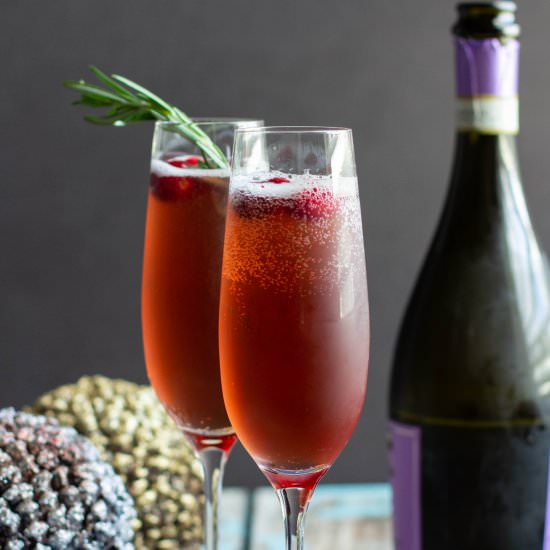 Cran Rosemary French 75 - Recipe photo by anerdcooks
