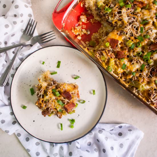 Tater Tot Breakfast Bake - Recipe photo by More Than You Can Chew