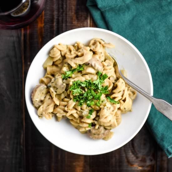 Vegan Mushroom Stroganoff - Recipe photo by plantandvine