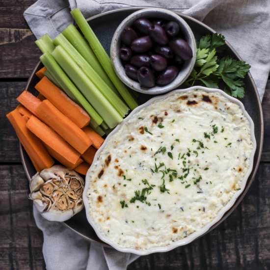 Gruyère Roasted Garlic & Thyme Dip - Recipe photo by forageddish