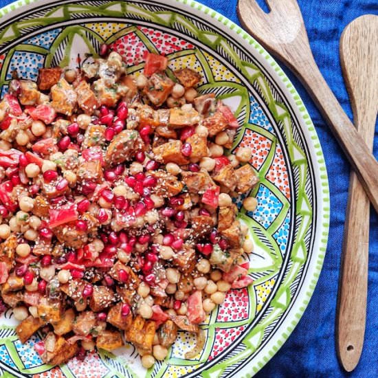 Sweet Potato Chickpea Salad - Recipe photo by In Love with Bliss