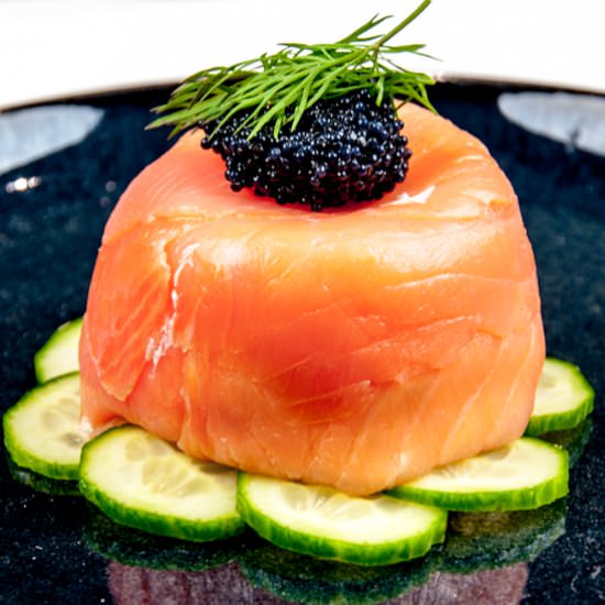 Smoked Salmon Terrine with Caviar - Recipe photo by The Yum Yum Club