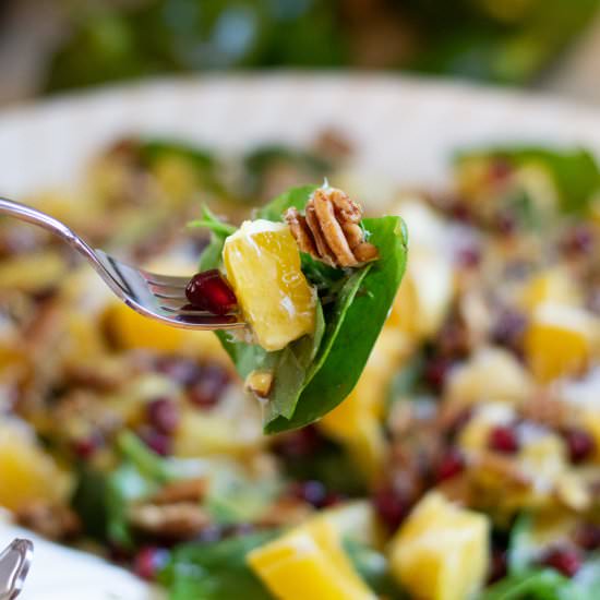 Pomegranate Spinach Salad - Recipe photo by KitchenGarten