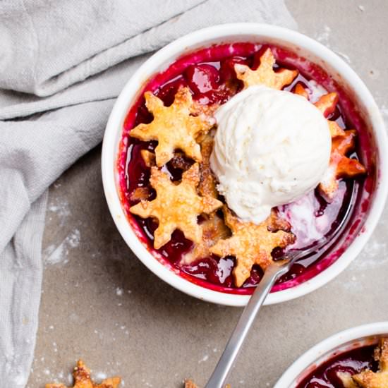 Cherry Cobbler for Two - Recipe photo by bluebowlrecipes
