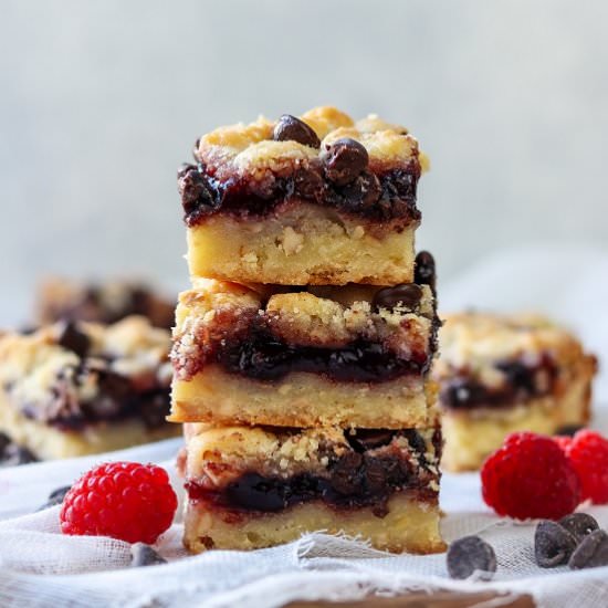 raspberry chocolate chip crumb bars - Recipe photo by Give it Some Thyme