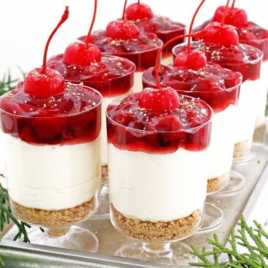 No Bake​​ Cherry Cheesecake Parfait - Recipe photo by valyastasteofhome.com