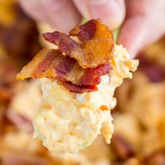 Buffalo Crack Chicken Dip - Recipe photo by peasandpeonies