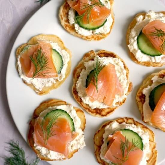 Smoked Salmon Blinis - Recipe photo by mygorgeousrecipes