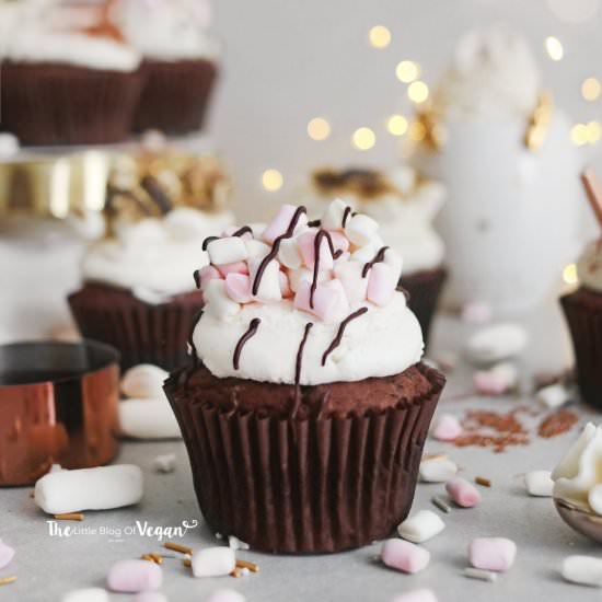 Hot chocolate cupcakes - Recipe photo by The Little Blog of Vegan