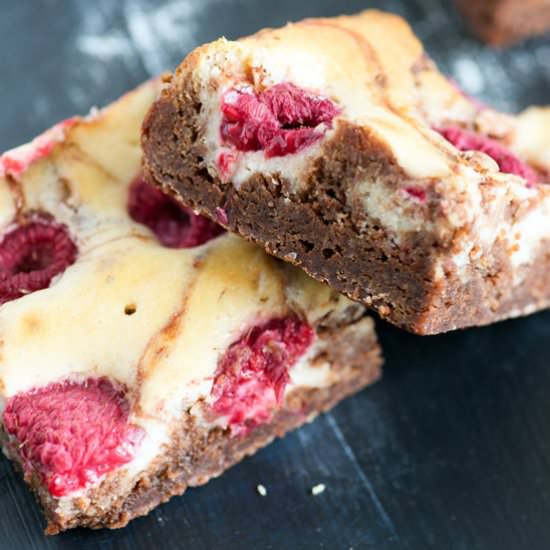 Raspberry Cream Cheese Brownies - Recipe photo by Barbara Curry