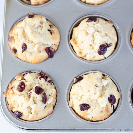 White Chocolate Chip Craisin Muffin - Recipe photo by mindyscookingobsession