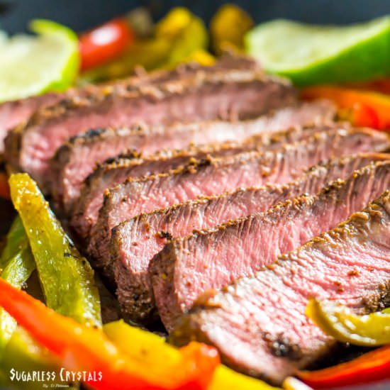 Healthy Steak Fajitas - Recipe photo by sugarlesscrystals