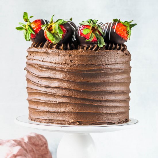 Chocolate Strawberry Cake - Recipe photo by piesandtacos