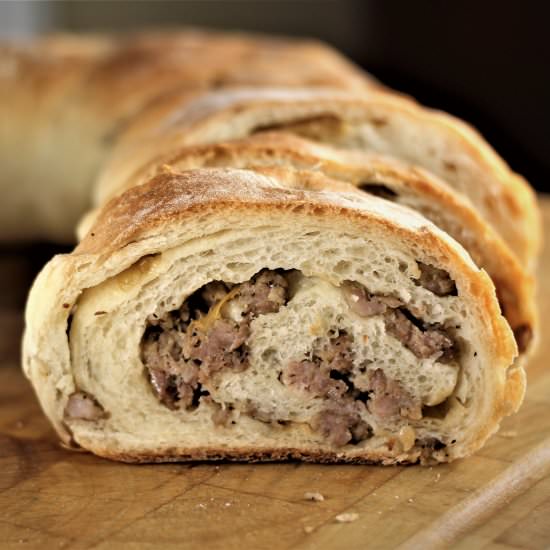 Sicilian Sausage Bread - Recipe photo by Mangia Bedda