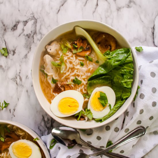 Miso Chicken Ramen - Recipe photo by More Than You Can Chew