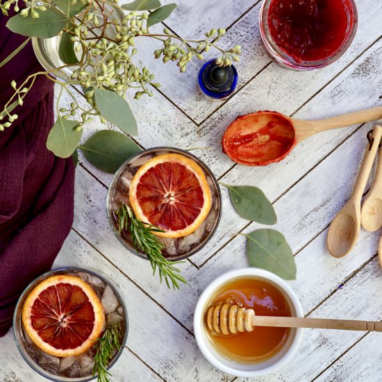 Cranberry-Cassis Wine Spritzer - Recipe photo by simmerandsauce