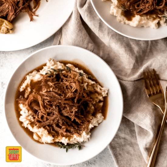 Slow Cooker Mississippi Pot Roast - Recipe photo by SundaySupper
